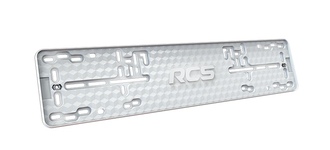 Рамка номерного знака белая RCS-light