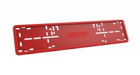 Рамка номерного знака силиконовая красная RCS
