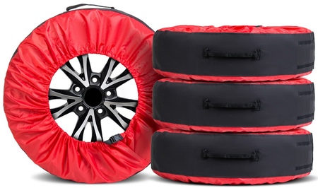 Чехлы для хранения колес Autoflex черно-красные 80401